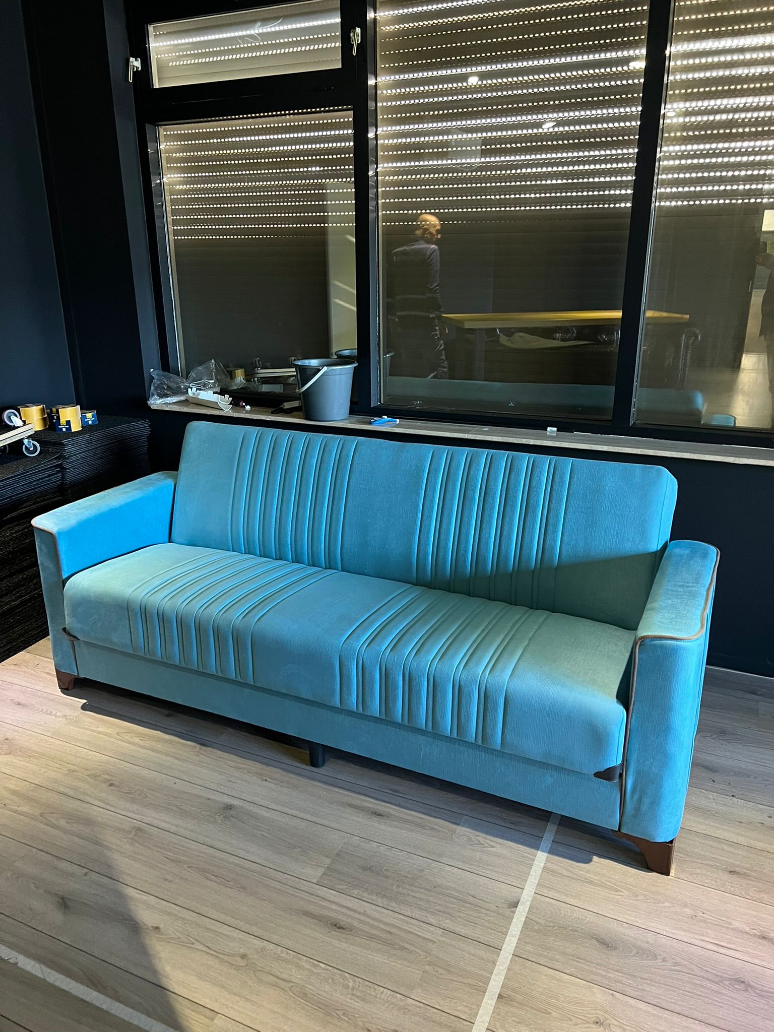 Slaapbank met Opbergruimte — Turquoise